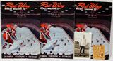 lot #168 1957 RED WING HOCKEY MAGAZINES SIGNED BY DETROIT RED WINGS, BOSTON BRUINS, TORONTO MAPLE LEAF, ETC.,