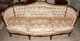 lot #244 MEYER GUNTHER MARTINI CARVED WALNUT SOFA, H 33", L 83 1/2"