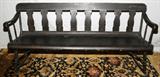 lot #300 HITCHCOCK STYLE PAINTED WOOD ROCKING BENCH, H 32", W 72", D 22"