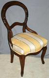 lot #356 VIOLIN BACK VICTORIAN WALNUT SIDE CHAIR, C1900