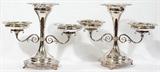 lot #1004 EDWARDIAN STERLING SILVER EPERGNES, C. 1904-07, PAIR, H 11", W 12"