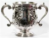 lot #1003 AMERICAN STERLING SILVER TROPHY CUP, C. 1909, H 9 1/4", W 13"