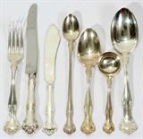 lot #1007 GORHAM 'CROMWELL' STERLING SILVER FLATWARE, 49 PIECES