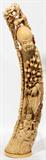 lot #1035 CHINESE CARVED IVORY FIGURE OF JUROJIN, H 26"