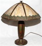 lot #1024 BRADLEY & HUBBARD TABLE LAMP, EARLY 20TH C., H 22", DIA 15 1/2"