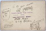 lot #1047 [CARD] C. M. RUSSELL TO THE SCHEUERLE'S, DATED 1915, 6 1/4" X 4 1/4"