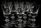 lot #1075 STEUBEN WINES, SET OF EIGHT, H 4 7/8"