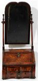 lot #1158 ENGLISH WALNUT DRESSING MIRROR, C. 1800