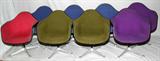 lot #1166 CHARLES & RAY EAMES/HERMAN MILLER UPHOLSTERED CHAIRS, MID 20TH C., SET OF EIGHT