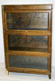 lot #1303 MAHOGANY BARRISTER BOOKCASE H 52", W 34"