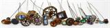 Lot #1485, VINTAGE FAUX GEM, ENAMEL & PORCELAIN HAT PINS (26)