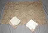 Lot #1502, LACE TABLECLOTH, 98" X 62", AND 12 NAPKINS, 16" X 18"