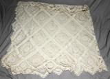 Lot #1503, CROCHET TABLE CLOTH, 98" X 98"