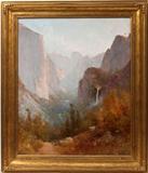 Lot #2011, THOMAS HILL (AMERICAN, 1828-1908), OIL ON CANVAS, 24" X 20", YOSEMITE, BRIDAL VEIL