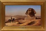 Lot #2043, KPM BERLIN PORCELAIN PLAQUE, AFTER GEROME, SIGNED WAGNER, 10" X 17", 'NAPOLEON BEFORE THE SPHINX'