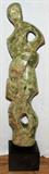 Lot #2049, ANTHONY QUINN, GREEN ONYX FIGURAL SCULPTURE, MODERN, H 30" SCULPTURE ONLY