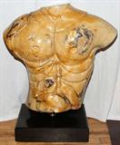 Lot #2051, ANTHONY QUINN, MALE FIGURAL SCULPTURE, H 22", W 21 1/2", "APOLLO"