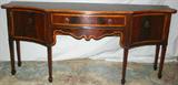 Lot #2080, ENGLISH HEPPLEWHITE STYLE MAHOGANY SIDEBOARD, C. 1930, H 36", L 78", D 20"