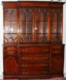 Lot #2078, AMERICAN MAHOGANY SECRETARY BREAKFRONT, H 84", L 72", D 16"