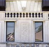 Lot#4, ANNA THOMPSON DODGE'S ROSE TERRACE CARVED LIMESTONE PANEL, FRIEZE, AND SUPPORTS