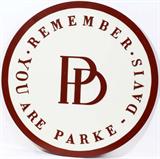 Lot#12, PARKE-DAVIS PAINTED WOOD SIGN, DIA 33"