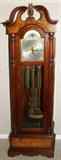 Lot#45, COLONIAL BURL WALNUT & WALNUT GRANDFATHER CLOCK, H 86", W 26", D 14 1/2"