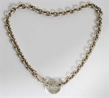 Lot#88, TIFFANY & CO. STERLING SILVER LINK CHOKER STYLE NECKLACE, L 15"