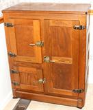 Lot#280, OAK ICE BOX, H 42", W 31", D 17"