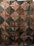 Lot#380, LOG CABIN QUILT, W 63", L 84"