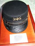Lot#388, U.S. 7TH CAVALRY ENLISTED FORAGE CAP, COMPANY E, 1895, H 6", L 9"