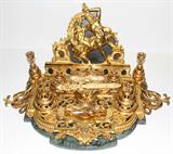 Lot#1004, FRENCH GILT BRONZE DESK SET, 19TH CENTURY, H 13", L 26"