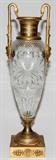 Lot#1006, FRENCH D'ORE BRONZE & CRYSTAL URN, 19TH CENTURY, H 14 1/2", W 4 1/4"