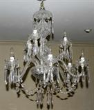 Lot#1031, WATERFORD CRYSTAL NINE-LIGHT CHANDELIER, H 32", DIA 29"