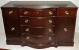 Lot#1033, DREXEL DUNCAN PHYFE STYLE MAHOGANY DINING SET, C. 1940, EIGHT PIECES