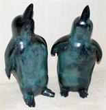 Lot#1053, WINSTON CARMEAN (20TH C.), BRONZE PENGUINS, PAIR, #1/15, H 24", L 13"