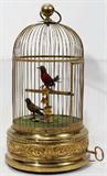 Lot#1070, FRENCH DOUBLE SINGING BIRD CAGE AUTOMATON, EARLY 20TH C., H 20 1/2", DIA 11"
