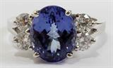 Lot#1100, 5.26CT TANZANITE & .90CT DIAMOND RING