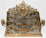 Lot#1113, VICTORIAN BRASS LETTER HOLDER, H 11", L 15", D 7"