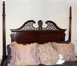 Lot#1129, MAHOGANY HEADBOARD, H 88", W 82"-KING SIZE