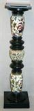 Lot#1159, CERAMIC & WOOD PEDESTAL, H 42", W 10"