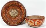 Lot#1198, PRE-COLUMBIAN PAINTED POTTERY BOWL & PLATE, PROBABLY CHOLULA, DIA 7" & 9 1/4