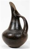 Lot#1214, ETRUSCAN BUCCHERO WARE JUG, H 10"