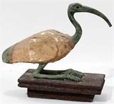 Lot#1221, EGYPTIAN BRONZE FIGURE OF AN IBIS, H 7 3/4", L 11"