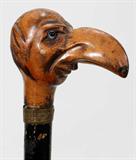 Lot#1234, VICTORIAN CARVED WOOD WALKING STICK, CHARACTER HEAD