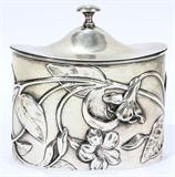Lot#1242, WILLIAM COMYNS ART NOUVEAU STERLING BOX, LONDON, 1903, H 3", L 3"