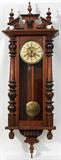 Lot#1404, ANTIQUE WALNUT WALL CLOCK, 19TH C., H 54", W 19"