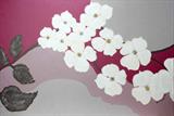 Lot#1447, CAROLE GAROZYNSKI (20TH C.), OIL ON CANVAS, 48" X 73", WHITE FLOWERS