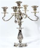 Lot#1491, PAIRPOINT SILVER PLATE CONVERTIBLE CANDELABRUM, H 18 1/2", W 16"