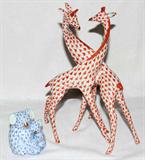 Lot#1494, HEREND PORCELAIN KOALA & GIRAFFE FIGURES, TWO, H 2" & 7"