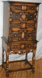 Lot#1526, WALNUT DROP-FRONT DESK, C. 1920, H 58", W 26"